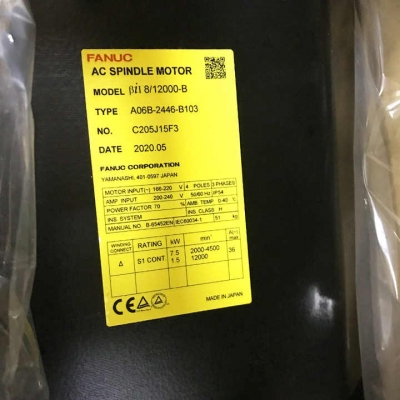 Testermeter-A06B2446B103 Original Japan Cnc Ac Servo Motor A06B-2446-B103 Fanuc AC Spindle Motor