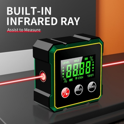 Testermeter- JC-100-4 Multifunction Measurable Angles and Slopes, Digital Level, Box Angle Detector, Slope Gauge, Cube Protractor, Inclinometer, Inclination Ruler