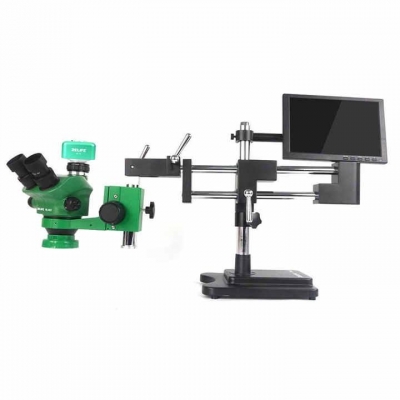 Testermeter- RL-M5T-STL2 Trinocular Stereo Microscope + RL-033D Light Source + 0.5ctv Adapter + MC1 4k HD Camera for Cell Phone Printed Circuit Board Repairs