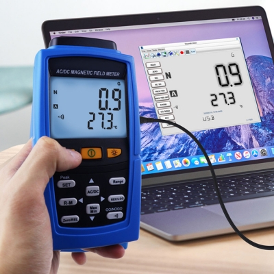 Testermeter-AC/DC Gaussmeter Magnetic Field 3000mT  Strength Meter Teslameter Magnetometer