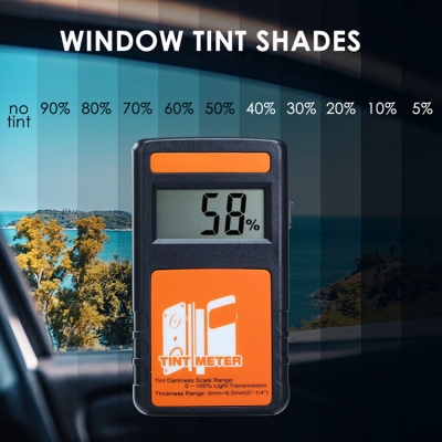 Testermeter-New Digital Window Tint Meter 0-100% Light Transmission Transmittance Tester 4000 Continuous Measurement for Car Window Vehicle