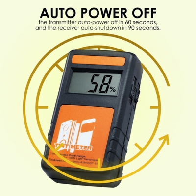 Testermeter-New Digital Window Tint Meter 0-100% Light Transmission Transmittance Tester 4000 Continuous Measurement for Car Window Vehicle