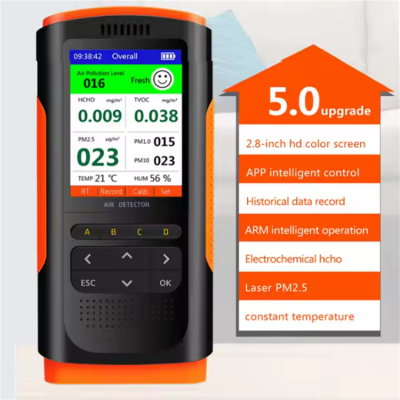 Testermeter-WP6932-Smart Air Quality Detector WP6932 with PM2.5, Formaldehyde, TVOC Sensors for Indoor Use