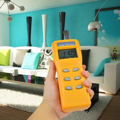 Testermeter-Indoor Air Quality 9999ppm Digital Carbon Dioxide Temperature Humidity NDIR Sensor IAQ CO2 Monitor WB DP Tester CO2 Meter