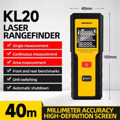Testermeter-KL20-40m-20/40/60M Digital Laser Ruler Measurement Measure Tool Range Finder Laser Rangefinder Laser Distance Meter Prices