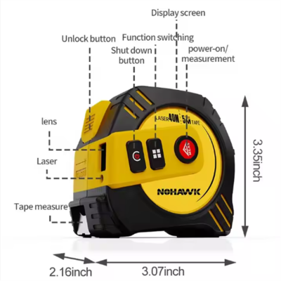 Testermeter-T2-ODM OEM 40M Household Digital Laser Measuring Tape Distance Meter