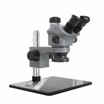 Testermeter- RL-M5T Pro-B11 Trinocular Stereo Microscope a+ RL-033D Light Source + 0.5ctv Adapter + MC1 4k HD Camera for Cell Phone Printed Circuit Board Repairs