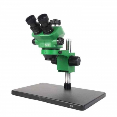 Testermeter- RL-M5T-B3 Trinocular Stereo Microscope + RL-033D Light Source + 0.5ctv Adapter + MC1 4k HD Camera for Cell Phone Printed Circuit Board Repairs