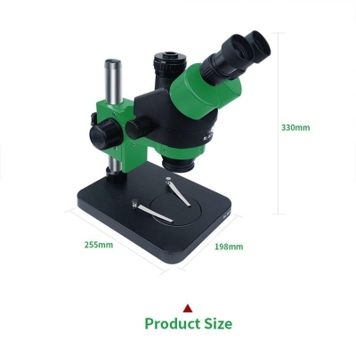 Testermeter- RL-M3T-B1 Trinocular HD Stereo Microscope + SS-033 Light Source + 0.5ctv Adapter + MC1 4k HD Camera