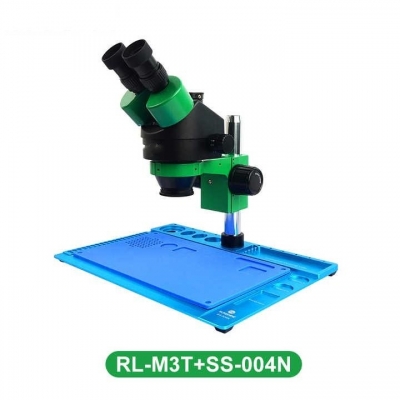 Testermeter- RL-M3T-004N Stereo Microscope + SS-033 Light Source + 0.5ctv Adapter + M-17 Touch Control 4k HD Camera for Cell Phone Repairs