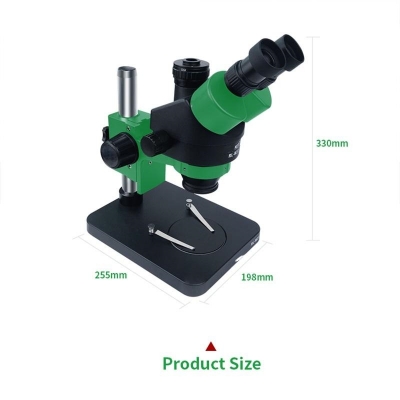 Testermeter- RL-M3T-B1 Trinocular HD Stereo Microscope + SS-033 Light Source + 0.5ctv Adapter + MC1 4k HD Camera