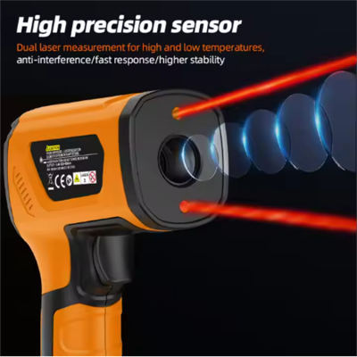Testermeter-40 to 2000C Digital Infrared Thermometer Gun Electronic Hygrometer for Temperature Measurement in Industry OEM Customizable