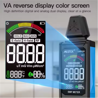 Testermeter-EMF02R Digital Electromagnetic Radiation Meter OBM Customized Electronic Product for Testing Radiation