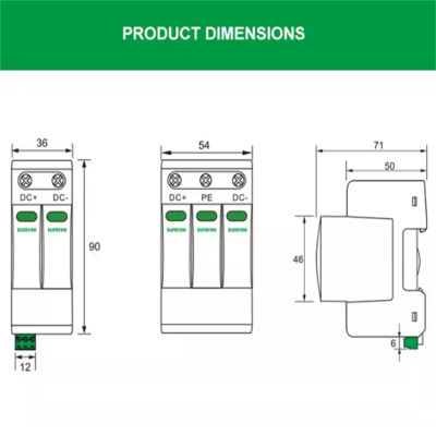Testermeter-SUP2-DC-CE TUV Solar PV DC SPD Electric Surge Protector 20KA-40ka Solar Surge Protective Device 600/800/1000/1200/1500V