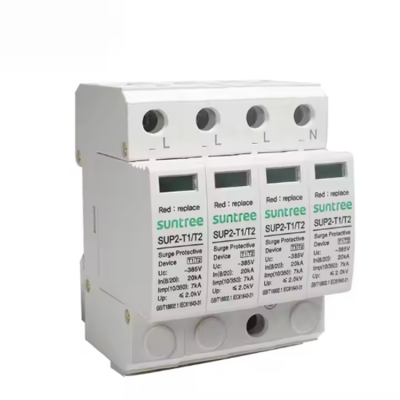 Testermeter-SUP1-40-AC 4P 20KA Class B c spd Surge protection Device Type 1 and Type 2 Suntree Supply