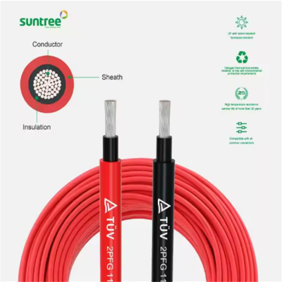Testermeter-pv-4mm-suntree 800v 1000v wire cables pv PV1-F Type 5 tinned copper soft conductor wire cable copper wirev 1200v