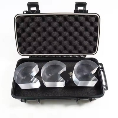Testermeter-AWS Wedge 70 60 45 for Ultrasonic Flaw DetecorAWS Angle Beam Probe 3pcsset