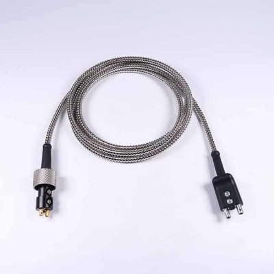 Testermeter-Made Dual Armored Cable GE C123 High Temperature Probe Cable for DA590 Ultrasonic Transducerprobe