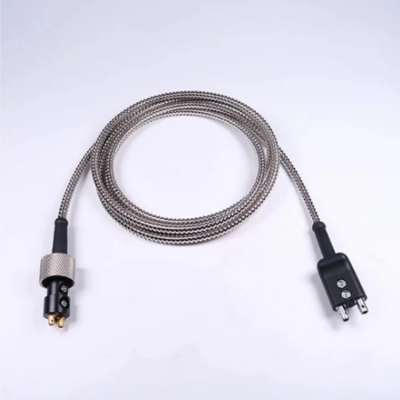 Testermeter-Made Dual Armored Cable GE C123 High Temperature Probe Cable for DA590 Ultrasonic Transducerprobe