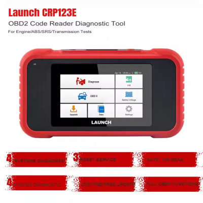 Testermeter-LAUNCH X431 CRP123E OBD2 Code Reader for Engine ABS Airbag SRS Transmission OBD Diagnostic Tool Free Update