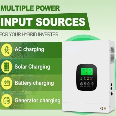 Testermeter-Hybrid Solar Inverter 3kw 4kw 6kw 8kw 10kw Invert Grid Solar System on Grid Inverter 230V Pure Sine Wave