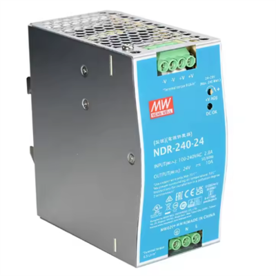 Testermeter-NDR-240-24 240W 24V 10A Din Rail Switching Power Supply for Industrial Applications Wholesale Mean Well