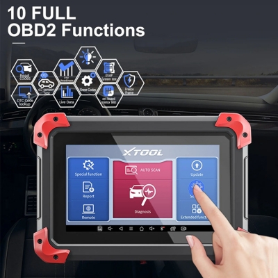 Testermeter-For XTOOL D7 Auto Diagnostic Tools All System Code Reader & Key Programmer OBDII Scanner Made of Durable PK MK808 CRP909E