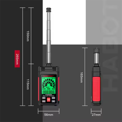 Testermeter-Habotest HT609 Gas Leak Detector Temperature and Humidity Meter Gas Leak Check Carbon Monoxide and Natural Gas Detector