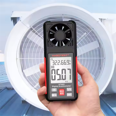Testermeter-HABOTEST HT605 Portable Digital Anemometer for Sale with Measuring Air Speed Velocity Temperature Humidity Instruments Wireless