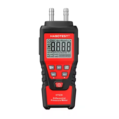 Testermeter-HABOTEST HT636 Digital Pressure Gauge Manometer Air Pressure Meter Differential Pressure Gauge Air Precision Kit Detector Meter