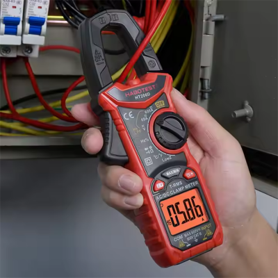 Testermeter-HABOTEST HT206D DC AC Current alligator Clip Multimeter Tester Best True Rms Digital Amp Clamp Ampere Meter on Voltage Ammeter