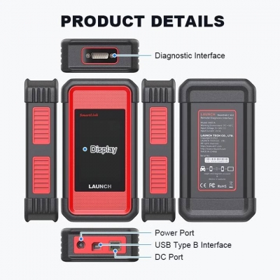 Testermeter-For LAUNCH X431 SmartLink C Plastic Code Reader Heavy-Duty Diesel Truck Diagnostic Tool with 1-Year Warranty Update From HD3
