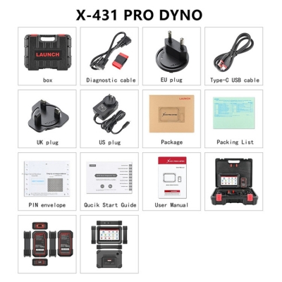 Testermeter-Launch X431 Pro Dyno Multi-Language Car Fault Diagnosis Instrument Decoder AC Code Reader Engine Analyzer 1 Diagnostic Tools