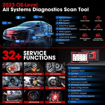 Testermeter-Launch X-431 Pro Elite Multi-Language Scan Tool Car Diagnostic Code Reader Analyzer Configuration Tool