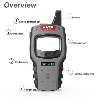 Testermeter-OBD2 Diagnostic Xhorse VVDI MINI Original Remote Key Programmer Plastic Code Reader Tool for Cars