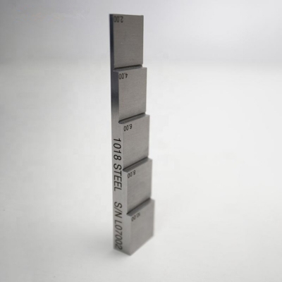 Testermeter-DANA 5 Steps Ultrasonic Thickness Gauge Calibration Block 2mm 4mm 6mm 8mm 10mm 20# Carbon Steel 1018 Steel Ndt NDT Ndt
