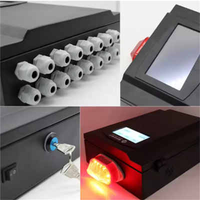 Testermeter-RS485/4-20mA Fixed Gas Detector CL2 O2 NH3 Touch Screen Gas Alarm Controller Personal Alarm