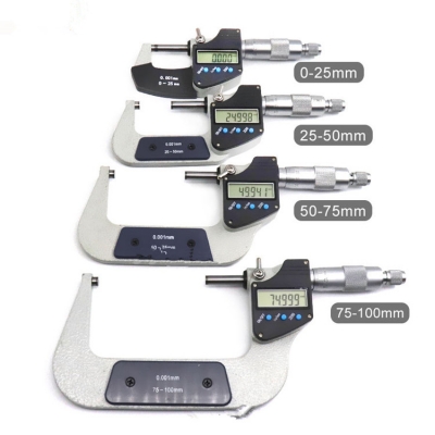 Testermeter-CTM025-0-25MM0-1 2-way Electronic Digital Outside Micrometer with Laser Engraved Scale and Carbide Tipped