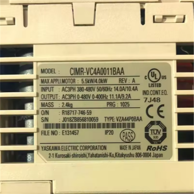 Testermeter-CIMR-VC4A0011BAA New Original Spot Yaskawa Inverter V1000 Series Compact AC Drive
