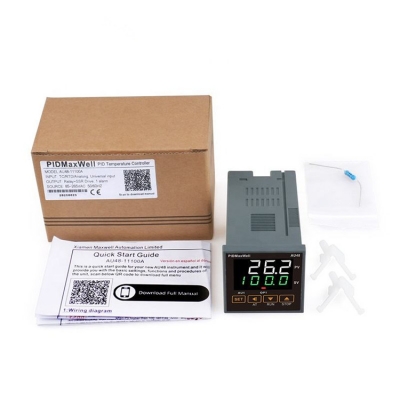 Testermeter-AU48 IP65 All-New PID Temperature Controller Thermostat SSR Relay Output Universal Input Highlight Display 1-Year Plastic ODM