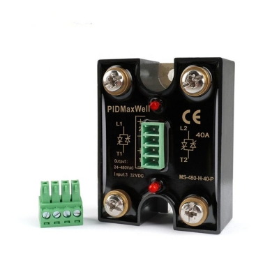 Testermeter-MS-480H-40-P-High Quality 40A Solid State Relay (SSR) Stable Two-Channel Dual Loop Design with 2 Input and 2 Output