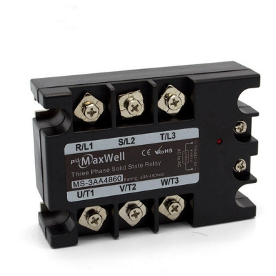 Testermeter-Maxwell High Power 60amps AC Three Phase SSR MS-3AA4860 with Epoxy Protection Feature Product Category Relays