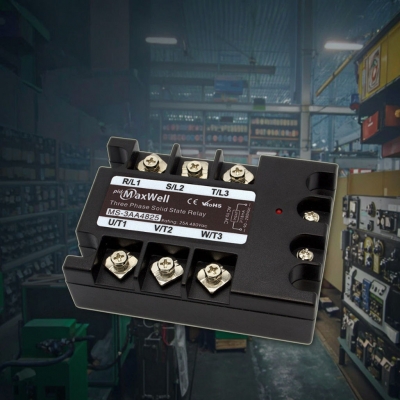 Testermeter-MS-3AA4825-Three Phase 25A Industrial Solid State SSR Relay 90-280VAC Input 24-480VAC Output High Power Contact for MotorHeater Control