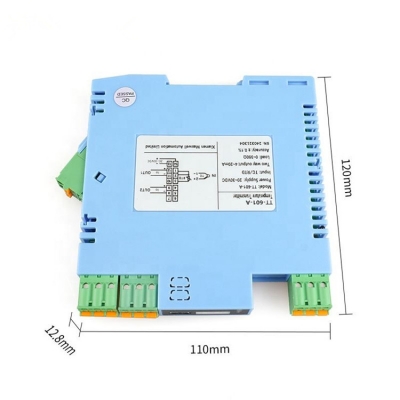 Testermeter-TT-601 Industrial Temperature Transmitter 4-20mA Din Rail 1 Input 2 Output ABS Plastic Customized OEM ODM Support