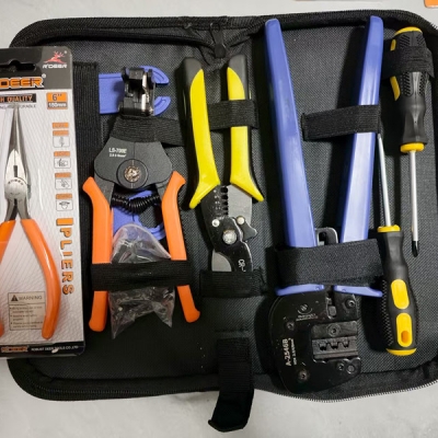 Testermeter-A-2546B Solar Photovoltaic Crimping Pliers Multifunctional Wire Stripping and Crimping Pliers Connection and Crimping Tool Set