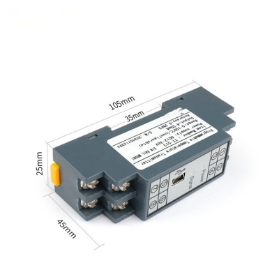 Testermeter-TT-513-Configurable DIN Rail Mounted Thermocouple PT100 Transmitter 4-20mA0-10VDC Output Plastic Material Free APP Software